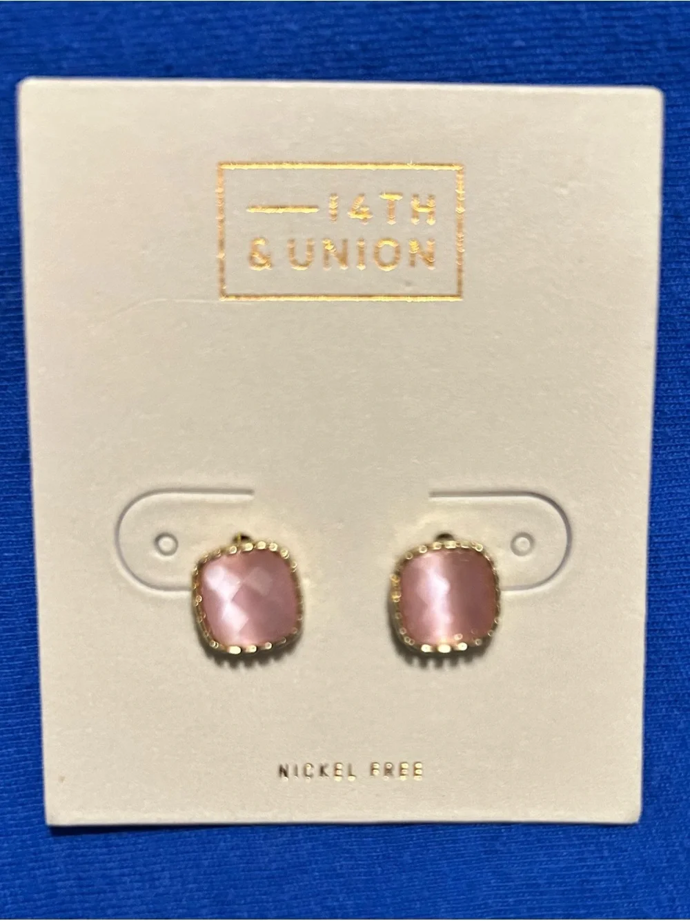 NWT Bundle 4 Pairs Nordstrom Rack 14th & Union Gold and Stone Fashion Earrings